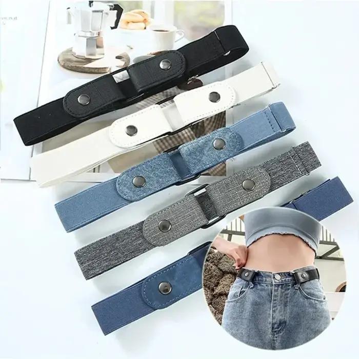 Ceinture extensible réglable sans boucle ceinture Invisible pour femmes hommes jean facile à porter