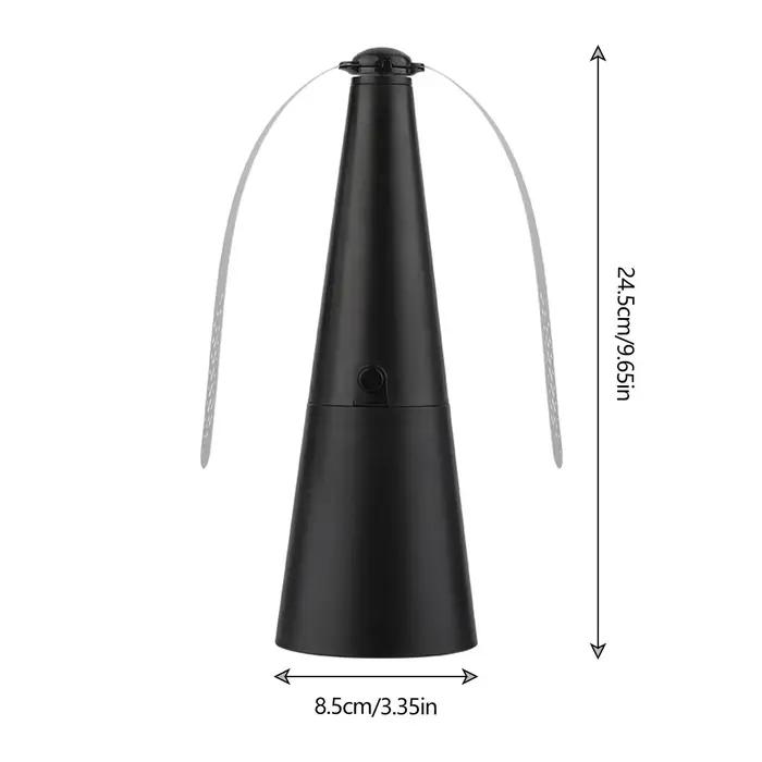 Ventilateur de table USB anti-mouches rotatif pour aliments et espaces extérieurs avec pales holographiques double face pour repousser les insectes