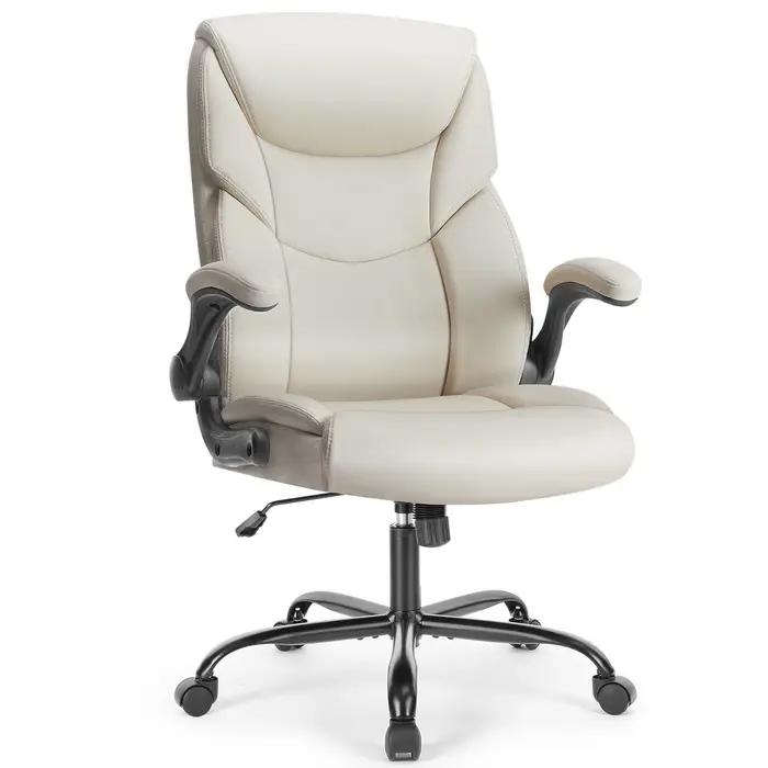 Chaise de jeu à bascule ergonomique avec accoudoir rembourré en cuir synthétique pour confort et durabilité à domicile et au bureau
