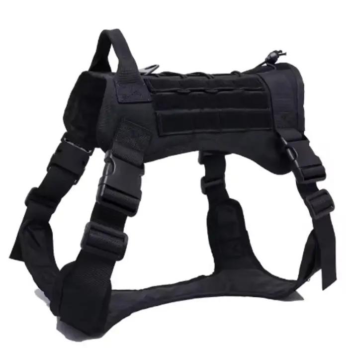 Harnais tactique pour chien, collier de laisse pour chiens de taille moyenne et grande, gilet milita