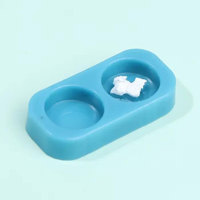 Bol de nourriture pour chiens et chats en bois miniature 1/12 pour dioramas et collections de science-fiction