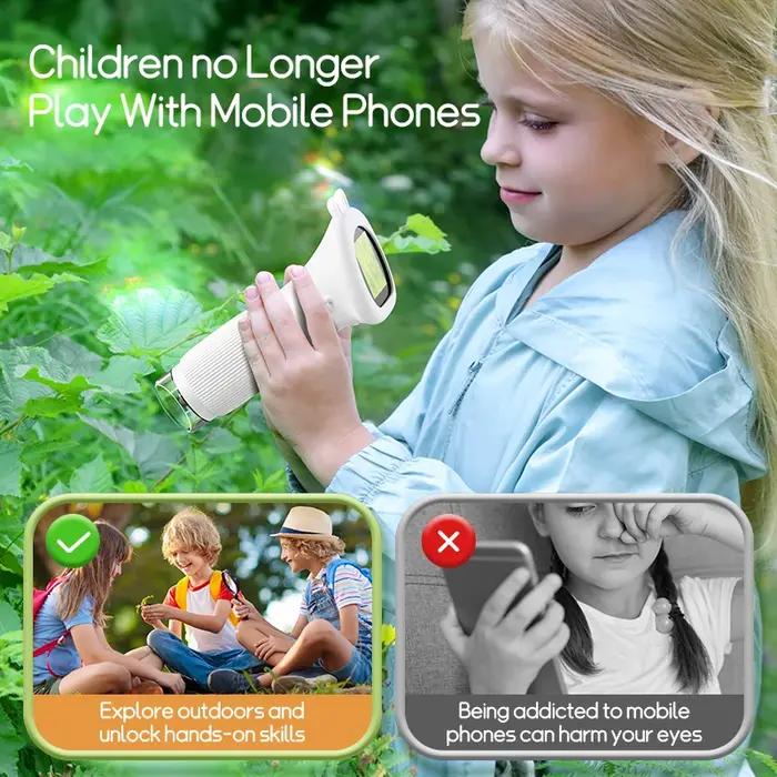 Mini Microscope de poche de 2.0 pouces 1000X, ustensiles d'expérimentation scientifique pour enfants