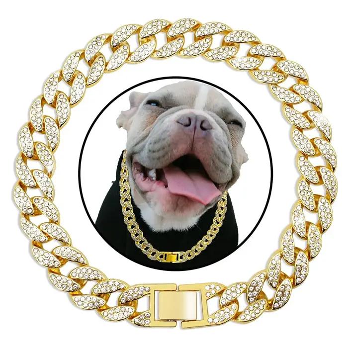 Collier de luxe en diamant pour chien