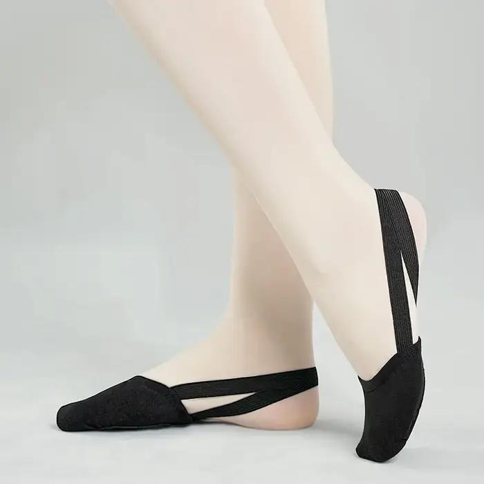Chaussures de gymnastique rythmique demi-chaussures élastiques chaussures de Ballet pantoufles plate