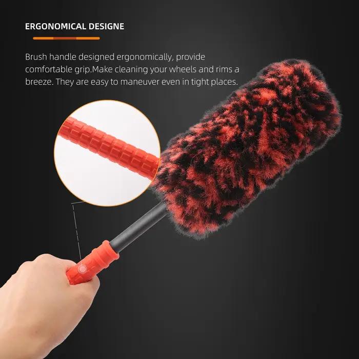 SPTA – brosse douce en microfibre pour roues, 1 pièce, 3 tailles au choix pour le nettoyage des jant