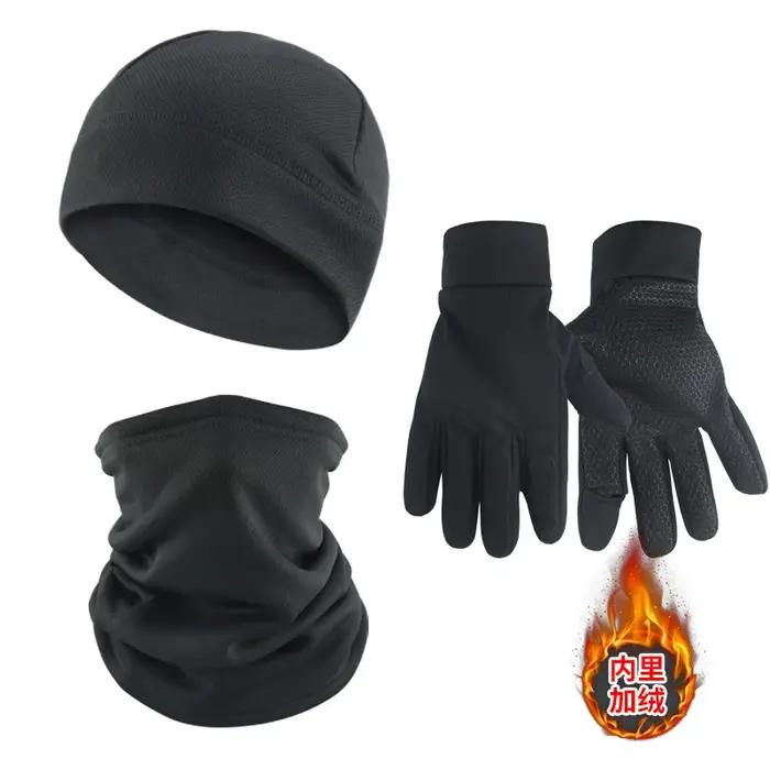 Set tactique 3 pièces Mcap Plus polaire - Gants masque bonnet hiver chasse outdoor extrême