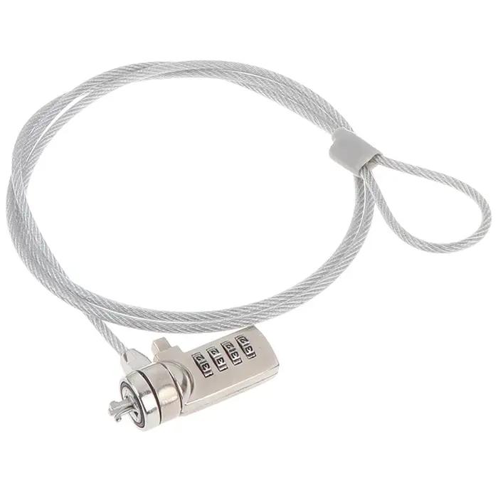 Chaîne antivol de verrouillage d'ordinateur de sécurité avec code à quatre chiffres pour protéger votre ordinateur portable et données précieuses lors des déplacements et en espaces publics