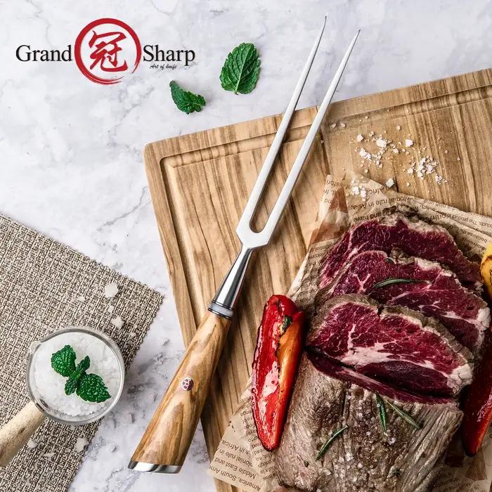 Grandsharp fourchette à découper forgée 430 acier inoxydable