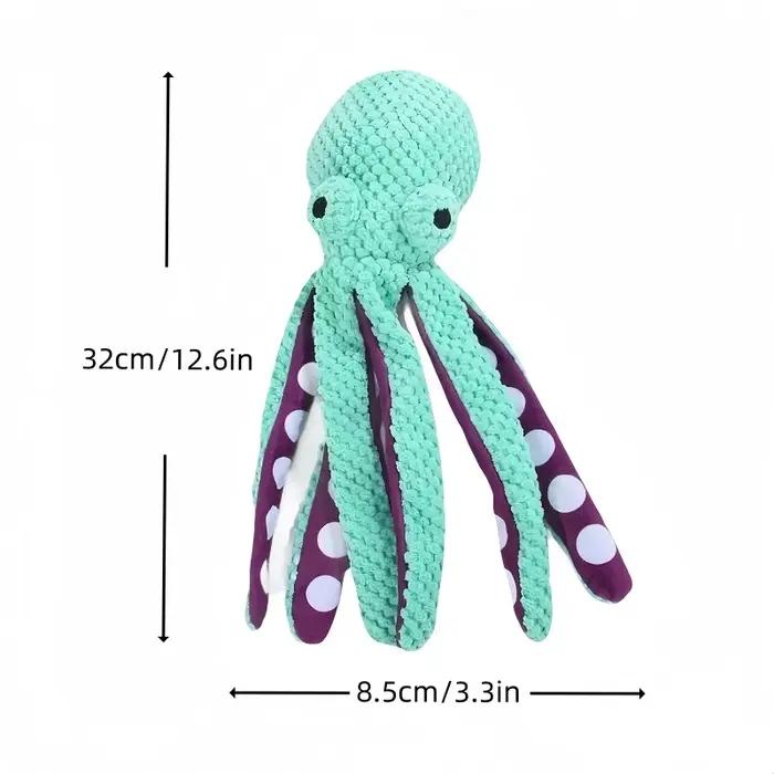 Jouet poulpe en peluche pour chien de compagnie