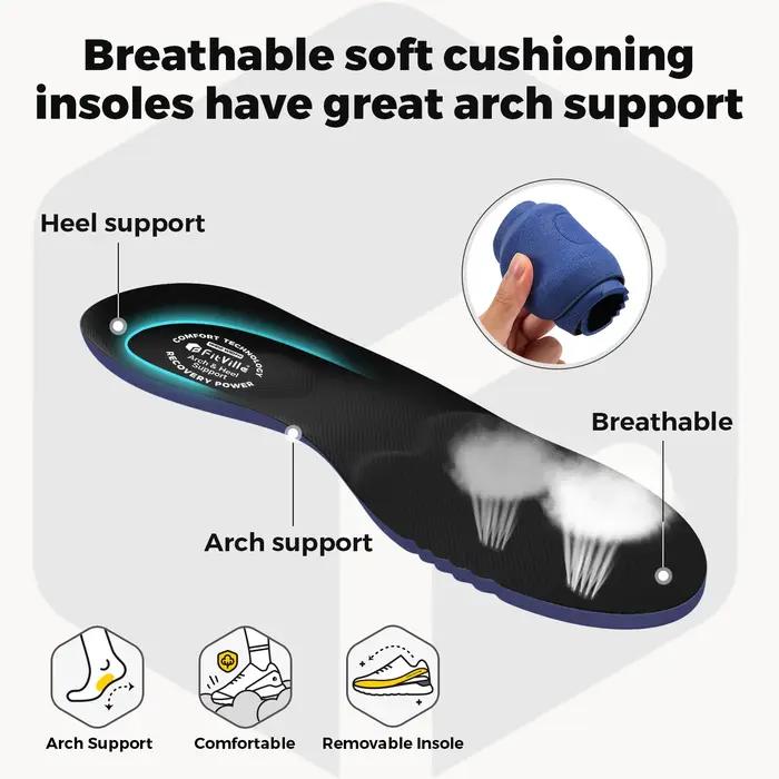 Chaussures de marche Fittington confortables et larges pour hommes, chaussures de sport antidérapant