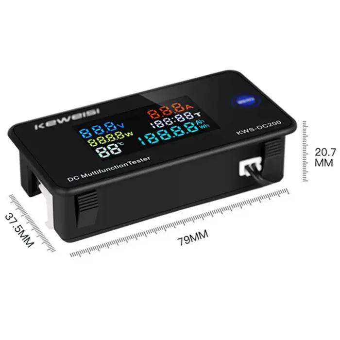KWS DC-200 voltmètre ampèremètre DC 0-200 V KWS compteur d'énergie LED numérique DC wattmètre compte