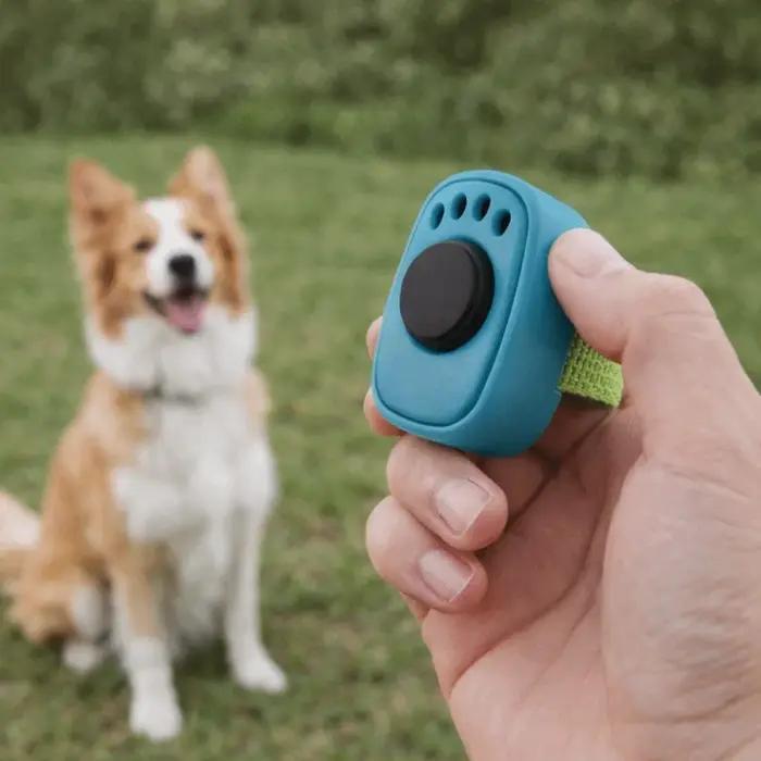 Cliqueurs d'entraînement professionnels pour chiens, mini-anneaux de doigt, sans batterie, son interactif, légers