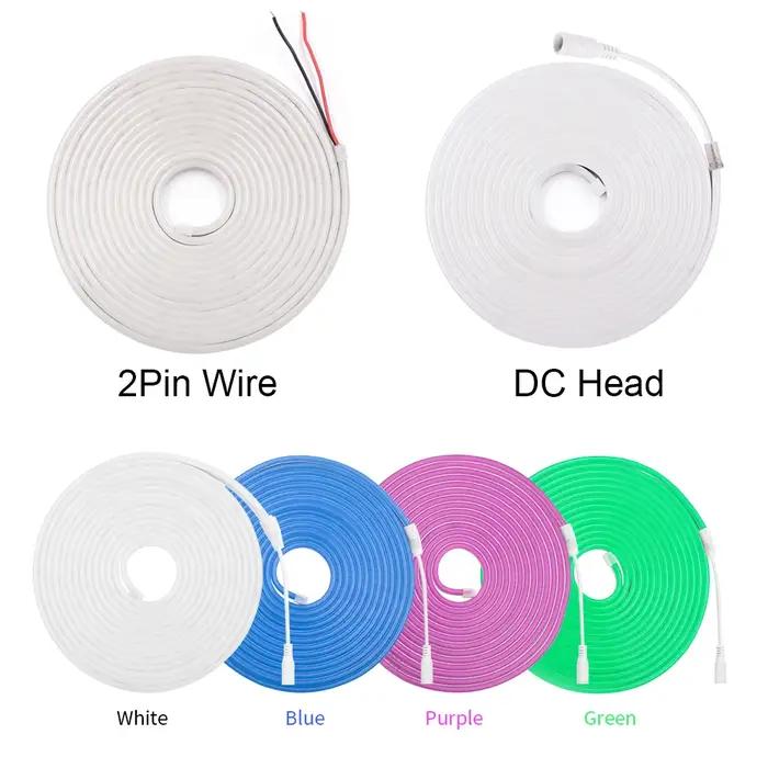 Bande LED 12V 2835 néon signe 120LED s/M IP67 étanche Flexible Silicone néon corde lumières blanc ch