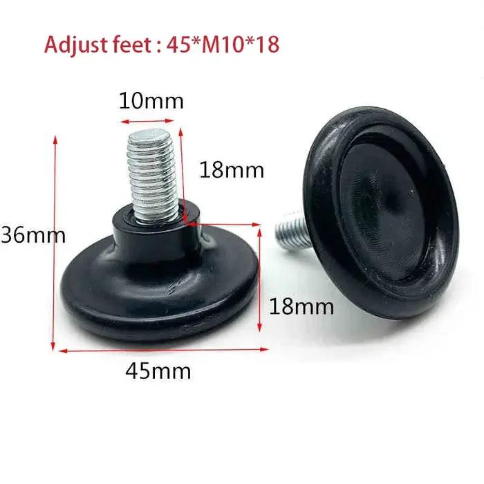 Coussinet de pieds réglable carré/rond en plastique PP M8 M10