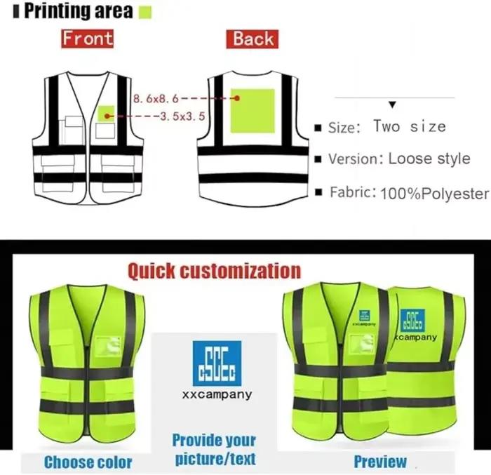 Gilet de sécurité haute visibilité tablier sans manches pour nettoyage professionnel et sécurité en chantier occassions spéciales