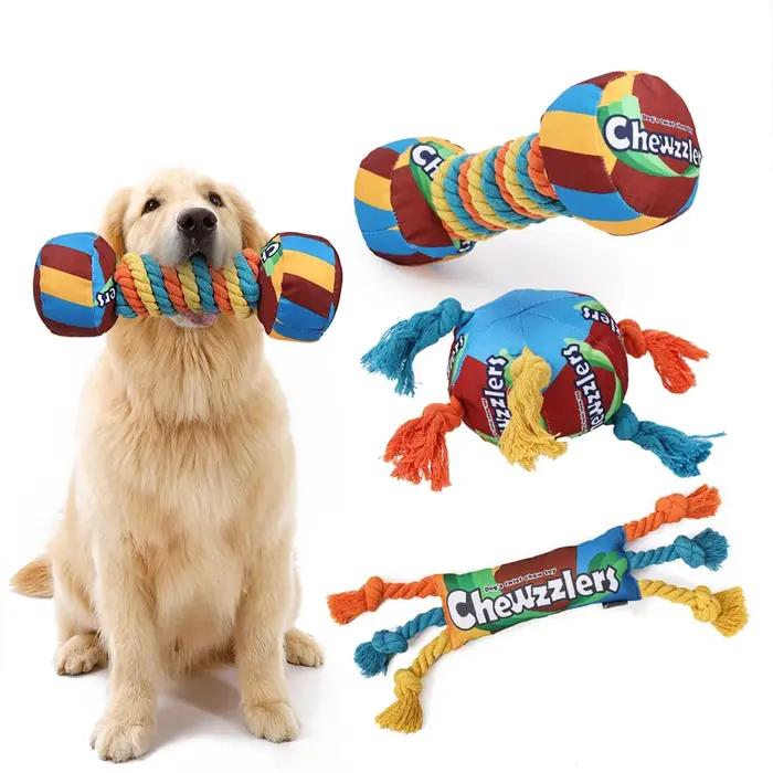 Jouet pour chien en forme de bonbon arc-en-ciel