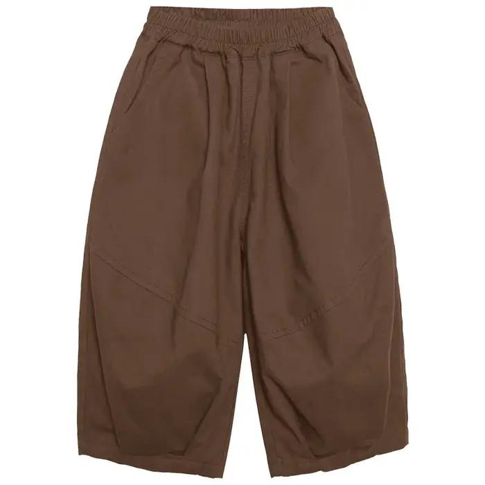 Pantalon sarouel élégant pour garçons, couleur unie, ample, en pur coton, décontracté, pour enfants