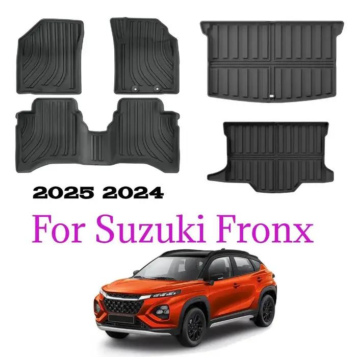 Pour Suzuki Fronx 2025 2024 Tapis de sol TPE Protection toutes saisons Tapis de coffre imperméable Tapis de coffre arrière Protection de dossier Conduite à droite