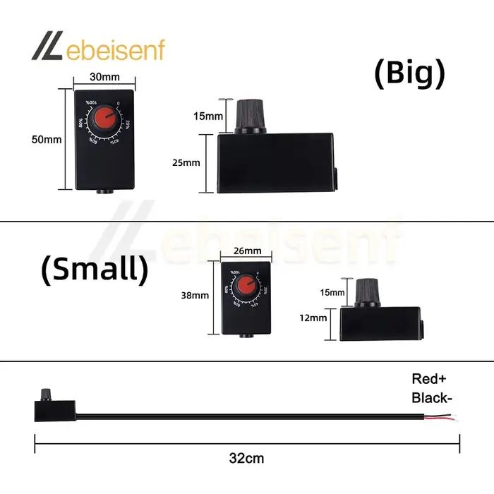Mini variateur à bouton DC 0-10V 1-10V, interrupteur marche/arrêt 0-100%, potentiomètre électronique