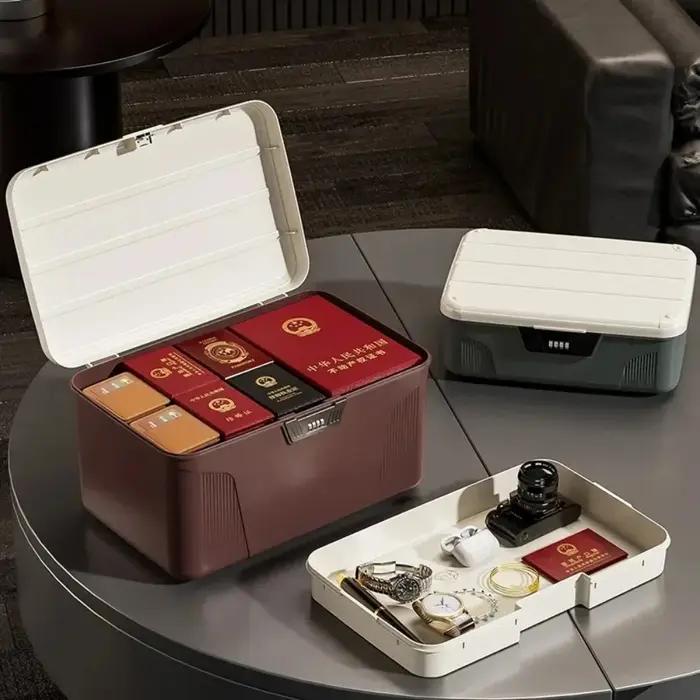 Coffre-fort boîte de rangement de sécurité passeport argent organisateur étui objets de valeur ménagers bijoux Document