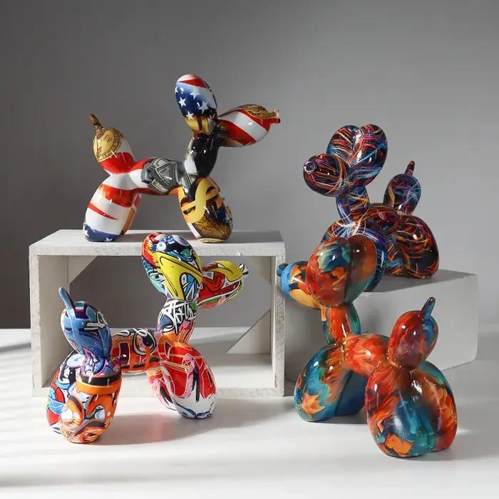 Vilead Pop Art Graffiti ballon chien Sculpture objet peinture