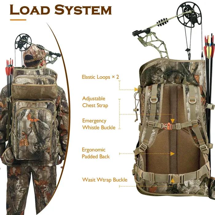 Nouveau sac à dos de chasse à l'arc camouflage pour hommes