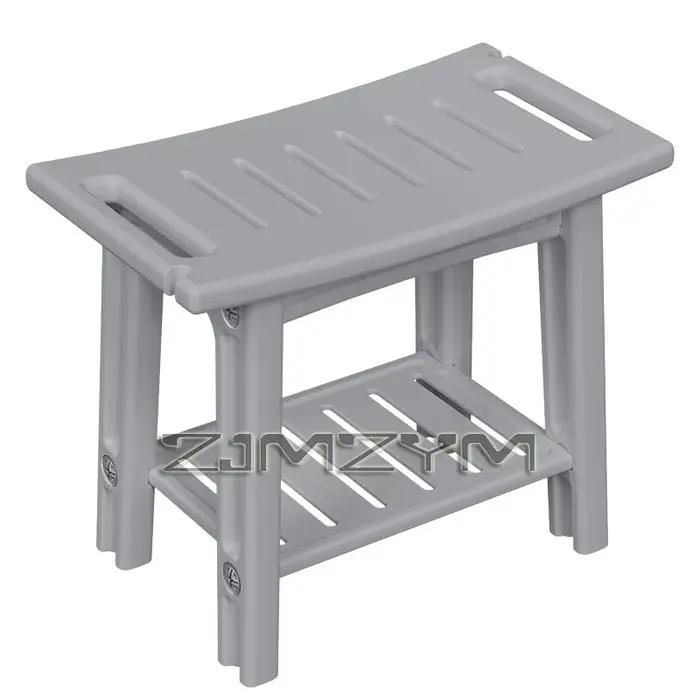 Banc de douche pliable et antidérapant pour femmes âgées et enceintes en plastique couleur brun or orange rose pour salle de bains sécurité confort usage quotidien occasions spéciales