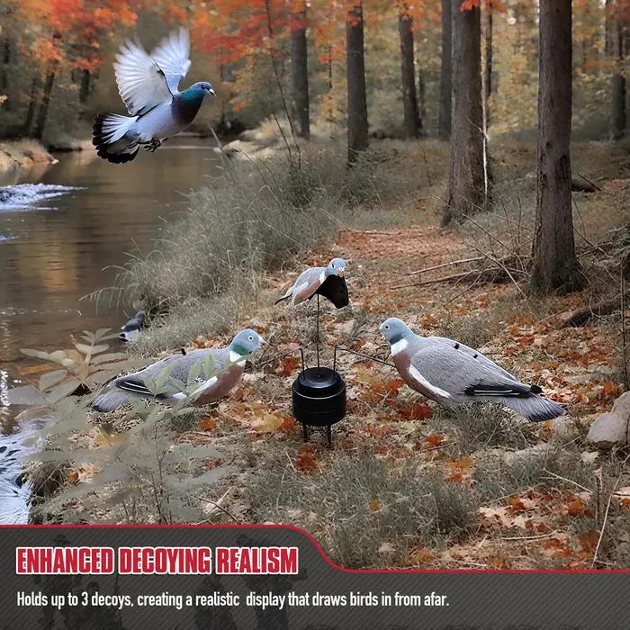 Machine rotative 3 bras pour leurres volants pigeons/tourterelles - Équipement chasse électrique avec piquets