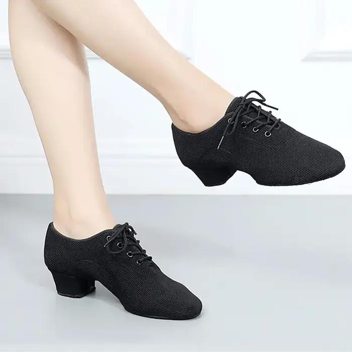 Chaussures de danse latine à talons pour femmes, chaussures de tango pour filles, chaussures de sall