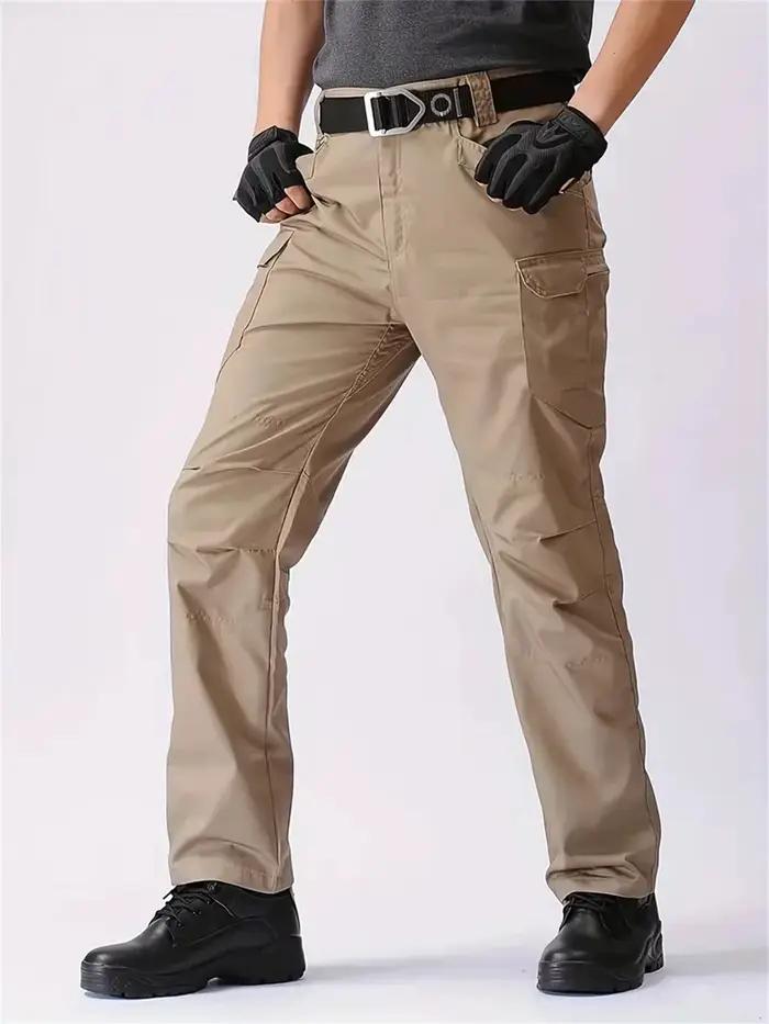 Pantalon de pêche tactique camouflage grande taille - Combinaison de travail multi-poches homme