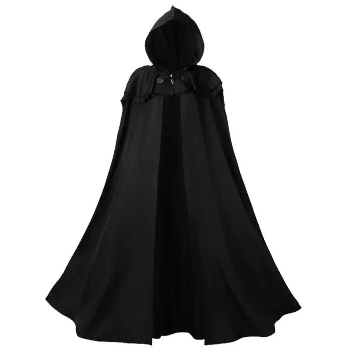 Cape médiévale vintage à capuche pour hommes et femmes, costume de chevalier Renaissance, cape gothique de magicien, cape de carnaval d'Halloween, occassions spéciales