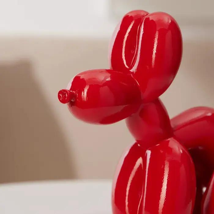 Vilead-Statue Pop Art en résine avec ballon drôle