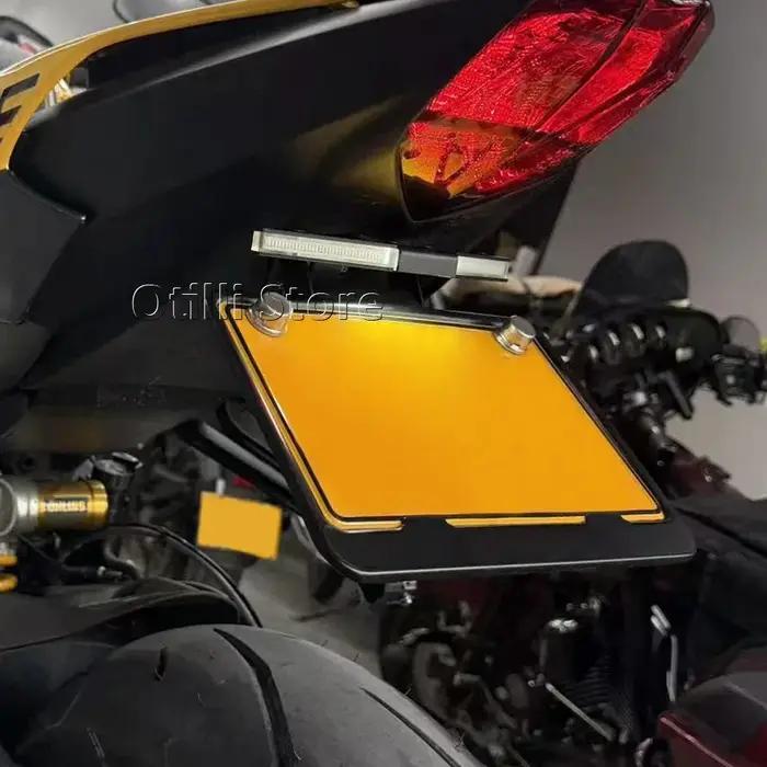 Support de plaque d'immatriculation avec éclairage LED pour Street Triple 765RS modèle 2020 2021 2022 2023 2024 2025 motorisation sécurité style