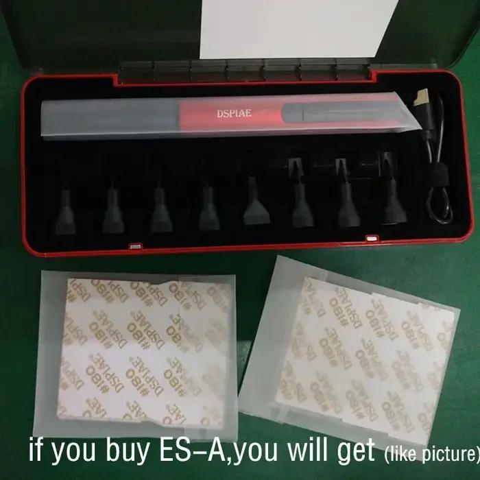 DSPIAE bricolage ES-A ponceuse alternative stylo de meulage électrique modèle en plastique tête de papier de ponçage
