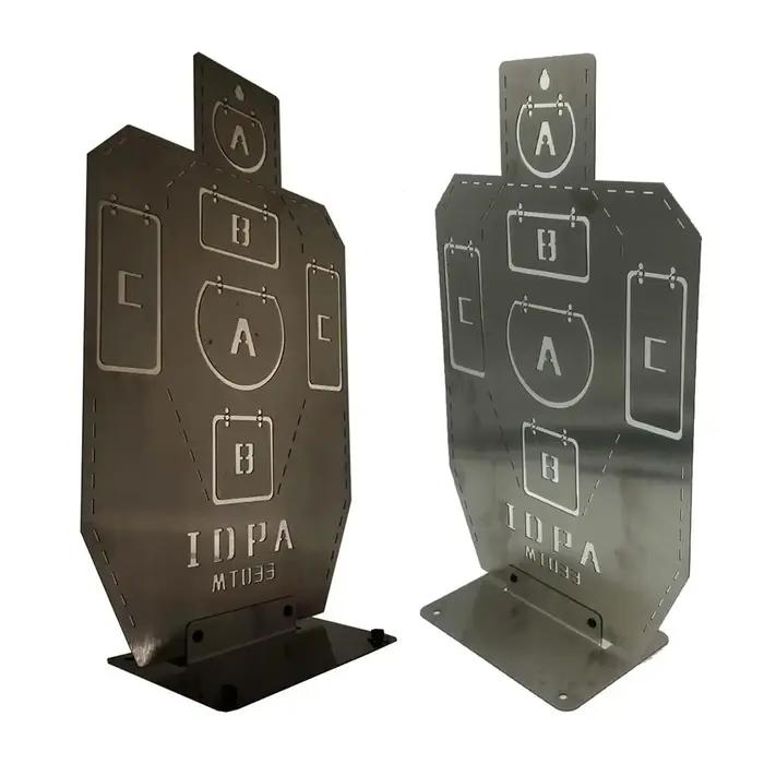 Cible de tir en acier inoxydable durable avec plaque de silhouette pour équipement de tir et de chasse
