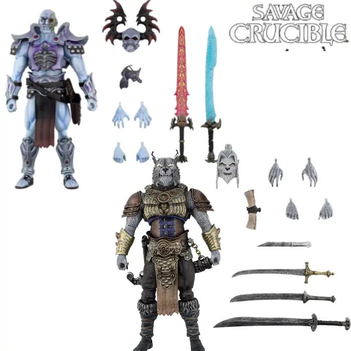 Figurine de collection Arvinger Studios Savage Crusible One modèle 1/12 avec double épée Lynx pour collectionneurs adultes occasions spéciales