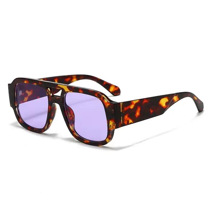 Lunettes de randonnée vintage Hiking 4set pour femmes - Monture large double pont couleur candy tendance