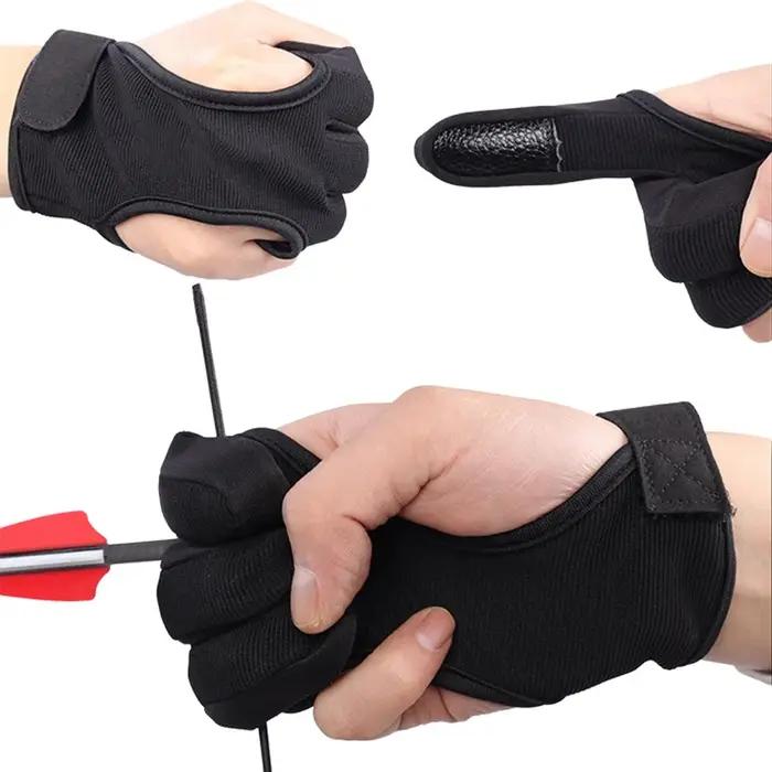 Protection main garde trois doigts accessoire sport extérieur tir archerie récurve