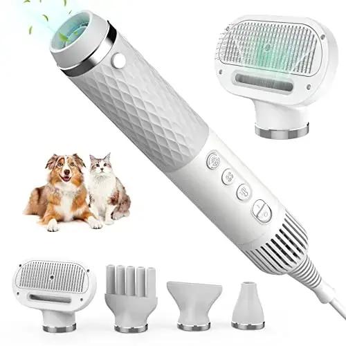 Sèche-cheveux portable avec brosse pour animaux de compagnie