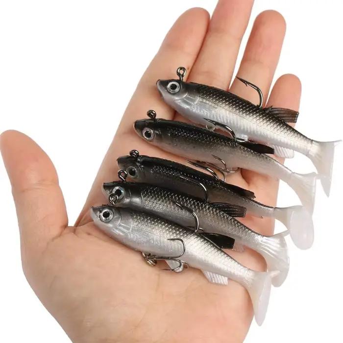 5 pièces Kit leurre de pêche leurre souple 8 cm/ 2