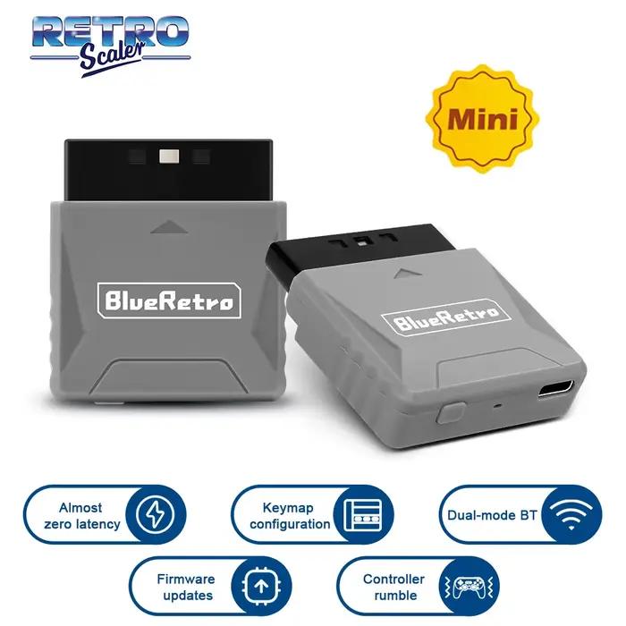 RetroScaler Mini adaptateur récepteur Blueretro pour PS1 PS One PS2 Compatible avec 8bitdo PS4 PS5 Xbox série X contrôleur sans fil