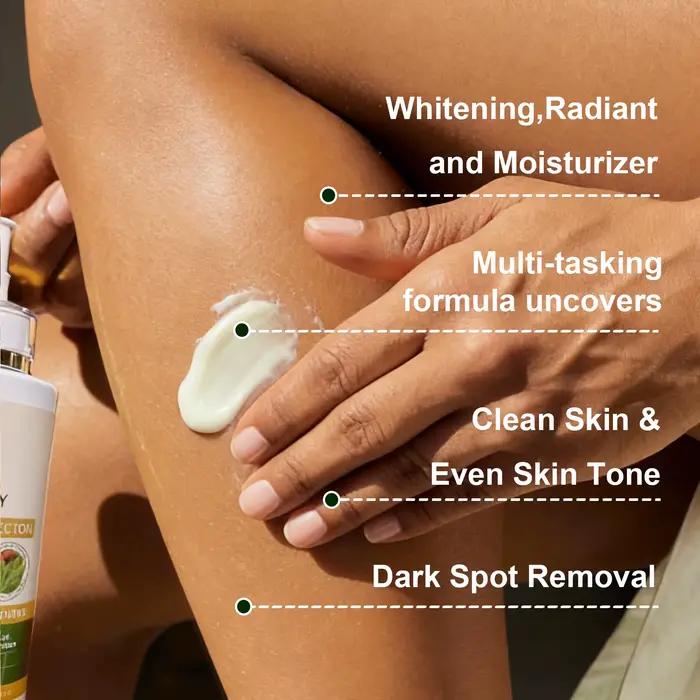 Lotion corporelle éclaircissante WK JALY au glutathion, correcteur de taches brunes, avec huile de c