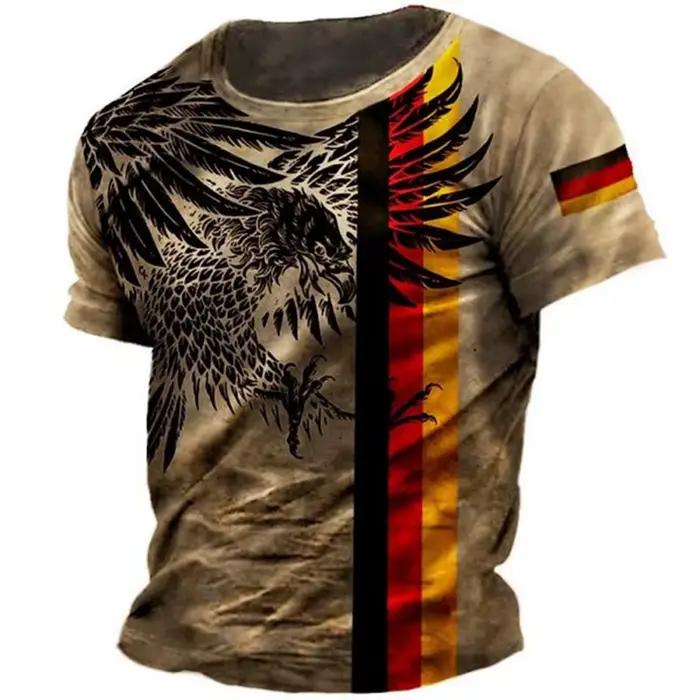 T-shirt à manches courtes et col rond pour homme, streetwear, été, taille 5XL, polyester et élasthanne, respirant et évacuant l'humidité, pour les activités quotidiennes et les sorties entre amis