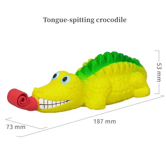 Nouveaux jouets pour chiens langue en latex lézard dents propres Puzzle crocodile vocal presser amusant soulagement du