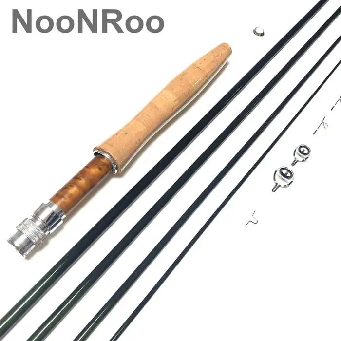 NooNRoo-Kit de pêche à la mouche à faire soi-même, très bonne action, poignée en liège de qualité A,