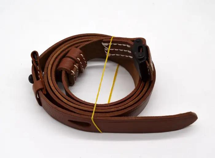 Reconstitution à collectionner Cosplay allemand Heer Waffen Mauser K98 98K écharpe de fusil en cuir marron