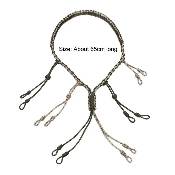 Cordon sifflet main tressé dragonne appel canard chasse lanière leurre corde extérieur pour chasseurs occassions spéciales