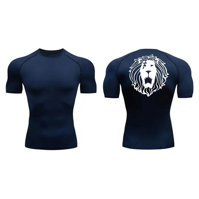 Chemises de Compression imprimées Lion pour hommes