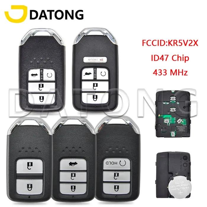 Datong World KR5V2X 433MHz ID47Chip Promixity clé de télécommande de voiture pour Honda Fit City Gre