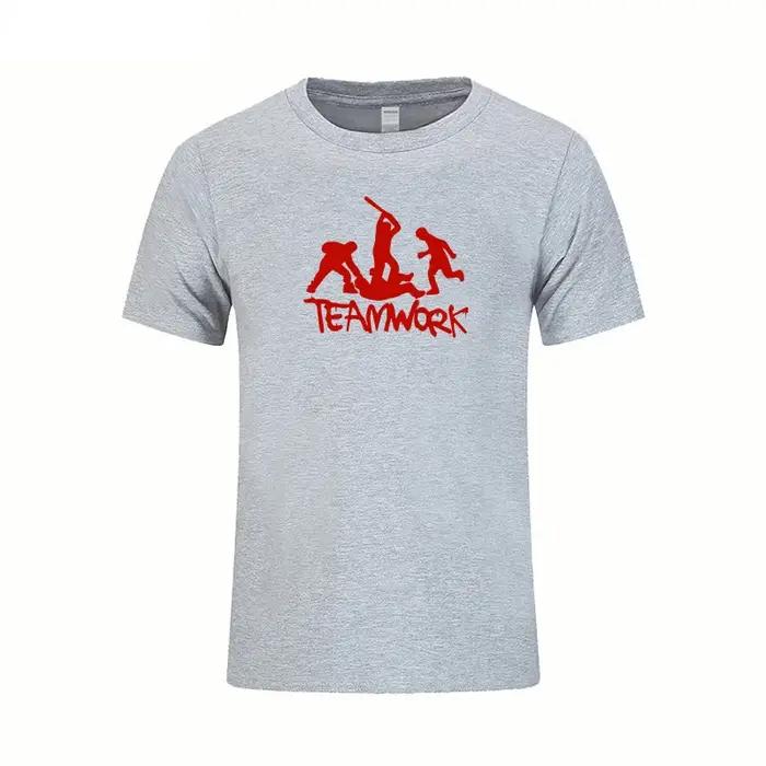 T-shirt coton homme femme manches courtes humour travail d'équipe batailles de groupes mode été cadeau anniversaire